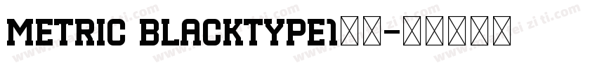 metric blacktype1西方字体转换